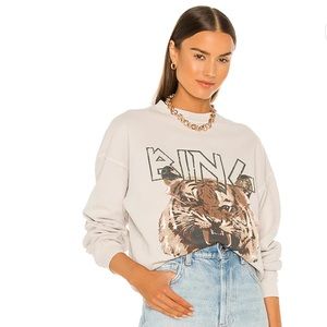 Anine Bing Tiger Sweatshirt in Stone